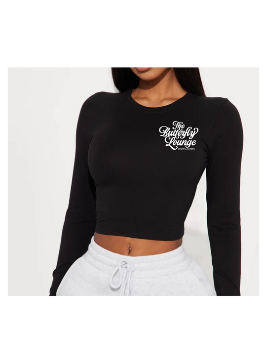 Butterfly Lounge long sleeve crop