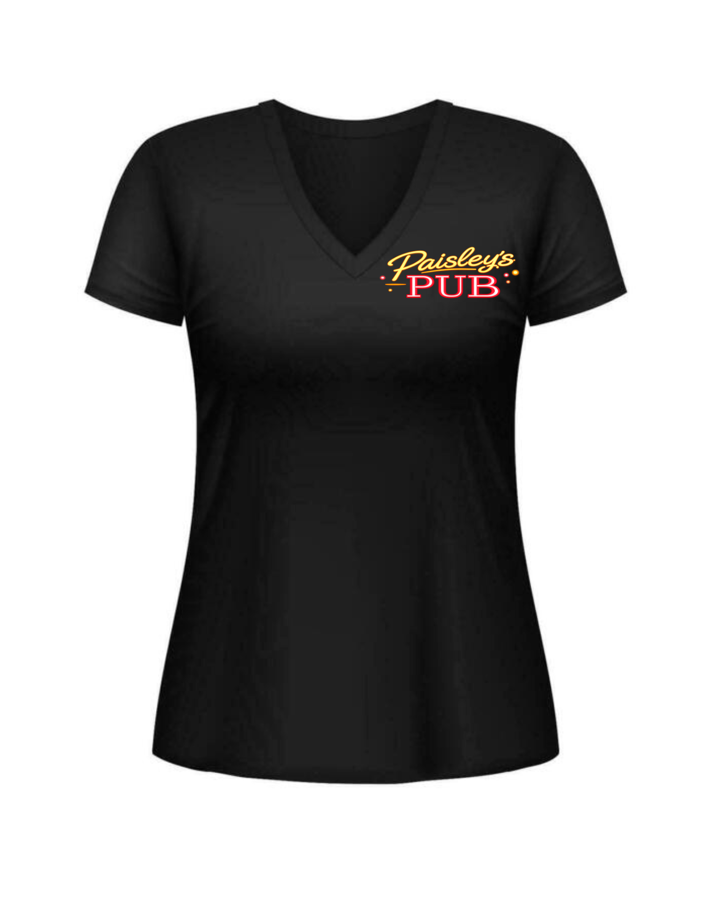 Paisleys Pub women’s v-neck shirt
