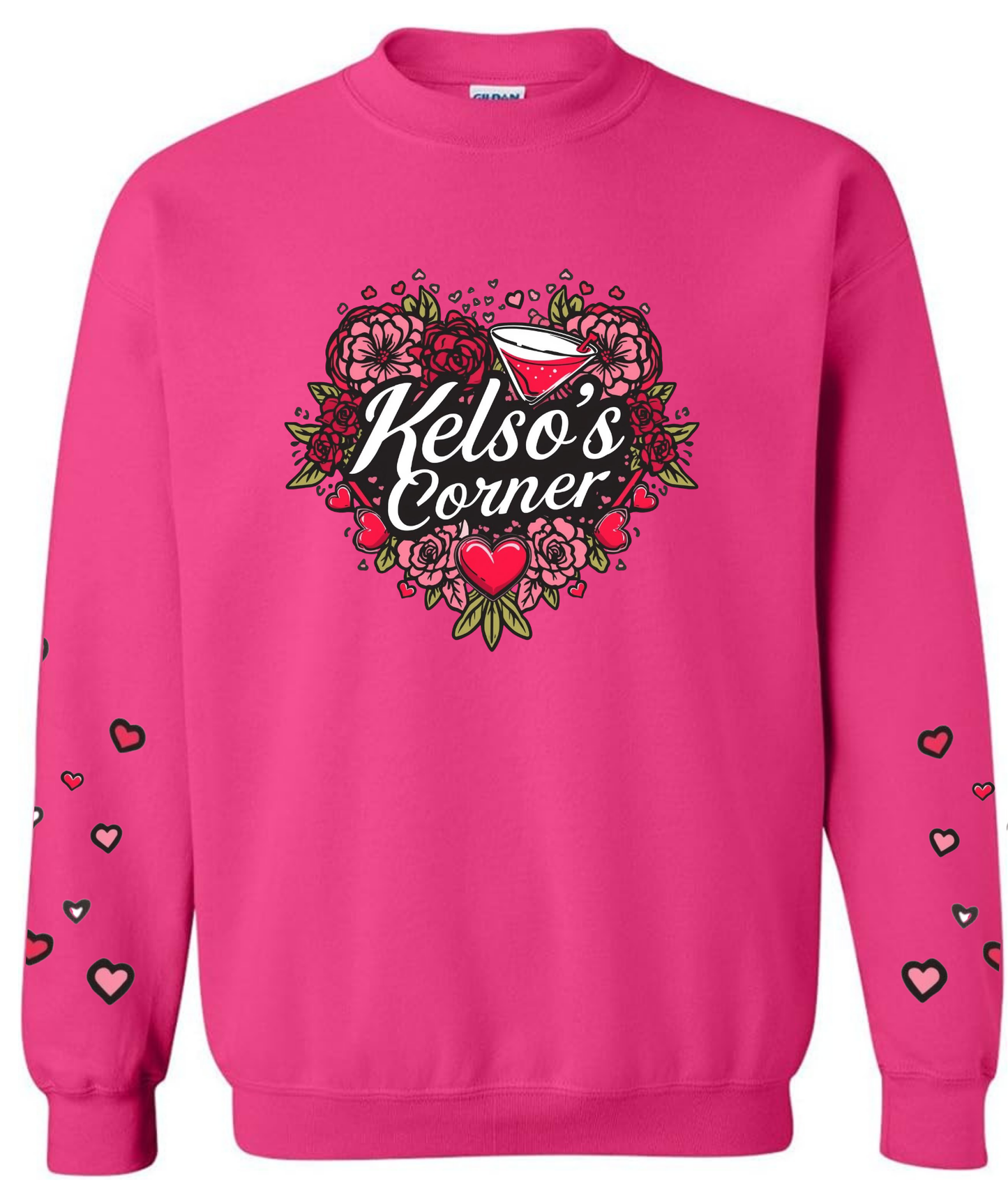 Kelso’s Corner Floral Valentine’s Crewneck